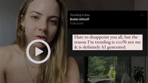 bobbi althoff x trending|Podcaster Bobbi Althoff insists graphic viral video is fake